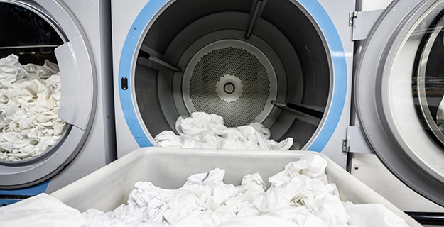 Pile of white laundry.